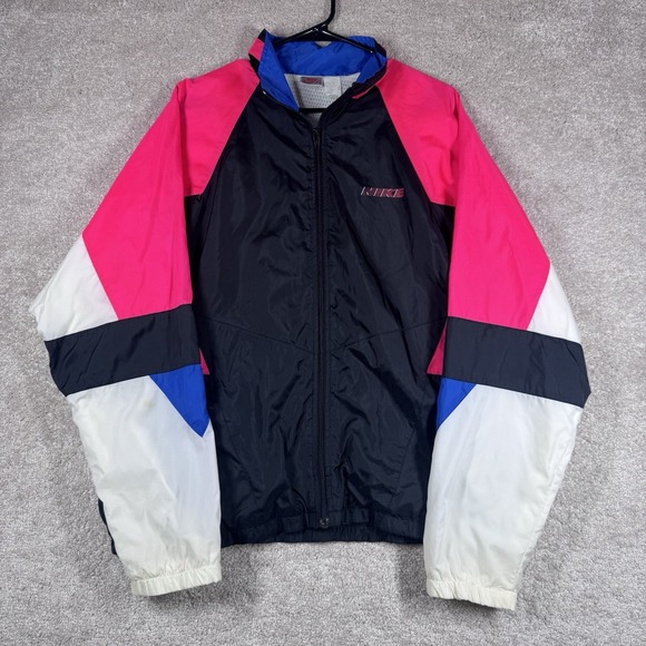 Vintage Nike Silver Tag 90s Spell Out Windbreaker Lightweight Track Suit Y2K